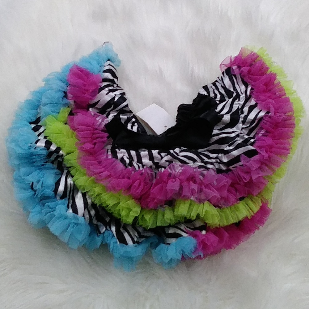 NWT Boutique zebra print newborn pettiskirt